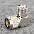 Miniatyrbild 6 av 8: 2st UHF hane PL259 till hona SO239 rätvinklig RF koaxialadapter kontaktomvandlare