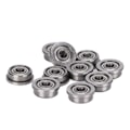 Miniatyrbillede 4 af 8: 10 stk. flanget kuglelejer grå holdbare miniature metal dobbelt afskærmede kromstål lejer til 3D-printer