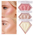 Miniatyrbild 3 av 8: 5 Färger Rouge Makeup Palette Highlighter Konturpulver Bronzer Hög Glans Highlighter