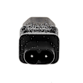 Miniatyrbillede 5 af 5: IEC 320 C13 til C8 Strømstik Konverter Adapter - 3-benet Hun til 2-benet Han