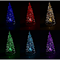 Miniatyrbillede 5 af 5: Nyhed Klar LED Blinkende Juletræ Bordlampe Dekoration (transparent 3 stk)