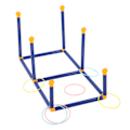 Miniatyrbild 3 av 8: Golv Mini Fotboll Boll Kit 2 i 1 Småbarn Boll Spel Set Cirkel Kastning Interaktiv Leksak för Inomhus Utomhus