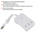 Miniatyrbillede 8 af 8: Bærbar ABS 3,6V oplader med tre stik til AA AAA genopladeligt batteri med USB-stik