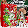 Miniatyrbilde 1 av 5: 2023 Adventskalender Grinch Design Blind Box Morsom Julekalender med 24 Dager Fidget Leker for Barn Julegaver