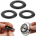 Miniatyrbild 1 av 5: 5 stycken packningar i elastomer för silinsatser, 3 förpackningar, ytterdiameter 54 mm, innerdiameter 32 mm, 4,6 mm tjock, reservdel för diskbänkspluggar