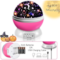 Miniatyrbilde 5 av 5: Stjerneprojektor nattlys for barn 360 graders roterende LED-lampe 8 fargemoduser Perfekt for babygaver og bursdager