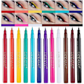 Miniatyrbild 1 av 5: 12 Färger Matt Flytande Eyeliner Set, Regnbågsfärgad Neon Eyeliner Penna, Pigmenterad Vattentät Kladdfri Långvarig Eyeliner för Kvinnor