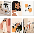Miniatyrbillede 1 af 5: 6 Pak Minimalistiske Plakat Line Tegning Vægkunst Prints, Abstrakt Line Art Plakat Lærred Kvinde Tegning Moderne Æstetisk Indretning til Hjem Soveværelse College D