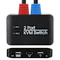 Pikkukuva 6 / 8: 2-porttinen KVM-kytkin USB 2.0 HDMI -kytkin Windows/IOS/OS X/Linux/Netware/Unix/Android -käyttöjärjestelmille