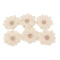 Miniatyrbillede 4 af 8: 6 stk. Burlap Blomster Lotos Form Europæisk Retro DIY Burlap Blomster Håndlavede Hvide Stof Blomster til Bryllupsfest