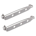 Miniatyrbillede 3 af 5: Platinerede Bar Pins med Assorterede Sikkerhedsnåle og Spænde Størrelser