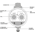 Miniatyrbillede 2 af 4: Vandtimer til haveslange, vandhanetimer, havevandingssystem controller, vandingscomputer /IP65 Vandtæt_SZXM