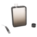 Miniatyrbillede 1 af 8: 300 ml flad vandflaske A5 slank vandflaske til udendørs sport camping fitness fitness gradient sort