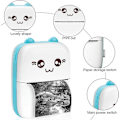Miniatyrbillede 3 af 5: Mini Termisk Printer, Lomme Bluetooth Printer Mobil Termisk Etiketprinter med 5 Ruller Termisk Papir & 6 Farvede Penne, Bærbar Fotoprinter til And