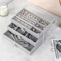 Miniatyrbilde 4 av 5: Smykkeorganisator med 3 skuffer, stablebar oppbevaringsboks, B