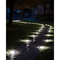 Pikkukuva 2 / 5: Aurinkoenergialla toimivat ulkokäyttöön tarkoitetut maavalot, 4 kpl, kirkkaat 12 LED-valoa, vedenpitävät, litteät polkuvalot