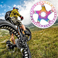 Miniatyrbild 6 av 8: Cykelskivbromsrotorer 6 spikar Cykeltillbehör för Mountain Bicycle Plating Färg203MM