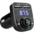 Miniatyrbilde 1 av 4: FM bilmottaker X8 med Bluetooth for musikkstreaming og håndfri svart