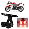 Miniatyrbillede 5 af 8: Universal Motorcykel Modifikation Sort 2 Hoved LED Brems Baglygte Hale Signal Lys Lampe