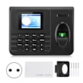 Miniatyrbild 1 av 8: Attendance Machine Time Clock 2,4-tums färgskärm Biometri Fingeravtryck Lösenord Checka in ut 100‑240VEU Plugg