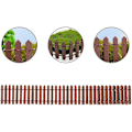 Miniatyrbillede 5 af 5: Mini Havehegn 3 Stykker Træ Havekant Miniature Havehegn Mini Træhegn Fleksibelt Miniaturehegn Have Mikrohegn til DIY Landskab (B