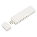 Miniatyrbild 3 av 8: 3-i-1 USB minneskortläsare USB C USB 3.0 MICRO USB Portabel minneskortläsare med 3 kontakter Vit