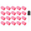 Miniatyrbillede 3 af 8: Neglekunst slibehætte Neglebor Polering Slibning Slibebånd sæt (16 x 25 mm) Pink