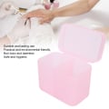 Miniatyrbilde 8 av 8: 2 Grids Nail Art Oppbevaringsboks Nail Polish Remover Pad Organizer Holder Container Case Pink