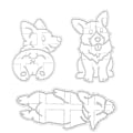 Miniatyrbild 3 av 3: Sovande Corgi Tecknad Plast Corgi Kakform (2st)