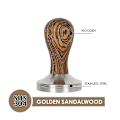 Miniatyrbillede 5 af 5: Kaffetamper i rustfrit stål med flad bund - 53mm Golden Sandalwood
