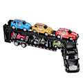 Miniatyrbilde 8 av 8: 1:48 Biler Transport Lastebil Leke Modell Legering Avtakbar Seks Biler Barn Transport Kjøretøy Simulering Modell for 3 År Gamle + (Svart )