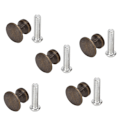 Miniatyrbild 8 av 8: 20 set enkelhål litet handtag 12x11MM zinklegering enkelhål smyckeskrin låda runt huvud litet handtag grön brons
