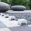 Miniatyrbillede 8 af 8: Solglas Mursten Lys ABS LED Vandtæt I Jorden Begravet Is Mursten Landskab Lampe til Udendørs Have Plæne Blåt Lys