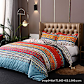 Miniatyrbilde 3 av 5: Bohemsk Vattert Sengeteppe Dobbel 3 Deler Lappeteppe Sengeteppe Reversibel Myk Mikrofiber Sengetøy 220*240cm