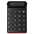 Miniatyrbillede 4 af 5: Mekanisk Switch Kalkulator, Bærbar til Daglig Brug og Grundlæggende Kontoropgaver, 10-cifret Stor LCD-skærm (Sort)