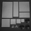 Miniatyrbilde 4 av 8: Stempelblokk i akryl, gjennomsiktig med hvite stiplede linjer for scrapbooking, håndverk og stempling
