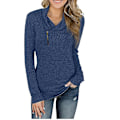 Miniatyrbilde 5 av 5: Dame Bluser med Lang Erme, Slim Fit, Plus Størrelse - Sort XL