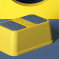 Miniatyrbillede 3 af 5: Toilet Trin skammel Plast Skridsikker Heavy Duty Rollover Forebyggende Værktøj til Baby Børn Gul 1 Layer