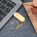 Miniatyrbillede 5 af 8: Guld Metal Roterende U Disk med USB Interface til Windows 98 / 2000 / XP / Vista / 732G