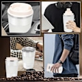 Miniatyrbilde 5 av 5: Kaffekopp, Isolert Kaffekopp Rustfritt Stål Reisekopp - Dobbel Vegg Bilkopp Isolasjonslokk Miljøvennlig Gjenbrukbar Kaffekopp, 380ML/13oz (Hvit-A)