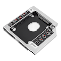 Pikkukuva 3 / 8: SATA-SATA 2. HDD SSD -kotelo 2-kanavainen suojakotelo kiintolevy Caddy -kotelo 12,7 mm:n CD DVD ROM -optisen aseman paikkaan