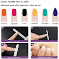 Miniatyrbillede 5 af 5: 1 stk. Professionel Glas Neglefil Assorterede Farver Dobbeltsidet Transparent Gradient Manicure DIY Skønhedsværktøjer til Kvinder og Piger 1 stk.1