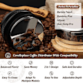 Miniatyrbillede 4 af 5: 53mm Kaffedispenser og Tamper i Rustfrit Stål, Dobbelt Hoved Kaffeniveller Justerbar Dybde Professionel Håndholdt Tamper