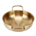 Miniatyrbillede 5 af 8: Guld koreansk Ramen gryde Nudelgryde i rustfrit stål Bærbar køkkengryde til husholdning 18 cm / 7.1in