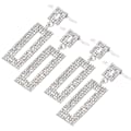 Miniatyrbilde 2 av 8: 4 stk skospenne i rektangulær form for festdekorasjon, bryllup, DIY-håndverk, tilbehør, hvite