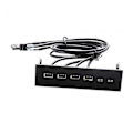 Miniatyrbild 4 av 4: 5.25 tums USB-frontpanelhubb för PC-datorchassi Optisk drivenhet Frontpanel 4 portar USB 2.0
