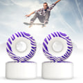 Miniatyrbillede 4 af 8: 4 stk 55x33 mm PU dobbelt skæv skateboard skate skating hjul Brush Street 85A MS2406