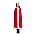 Pikkukuva 6 / 8: 1,5 m punainen huppuviitta joulupukkiasu Santa Claus viitta punainen viitta joulujuhliin cosplay-asuun