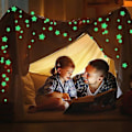 Miniatyrbilde 2 av 5: Selvlysende klistremerker, selvlysende stjerner tak vegg klistremerker fluorescerende takdekorasjon selvklebende 1 stk