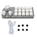 Miniatyrbilde 1 av 8: Programmerbar tastatur 15 taster 3 knotter blå bryter mekanisk minnefunksjon mini tastatur for spillkontor media